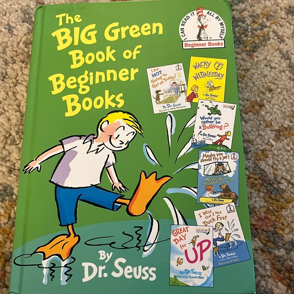 The Big Green Book of Beginner Books By Dr. Seuss Hardcover EUC